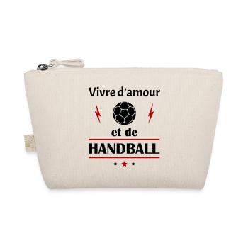 Vivre d'amour et de handball, fête des pères, noël - Trousse biologique - nature - Devant