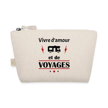 Vivre d'amour et de voyages,fête des pères, noël - Trousse biologique - nature - Devant