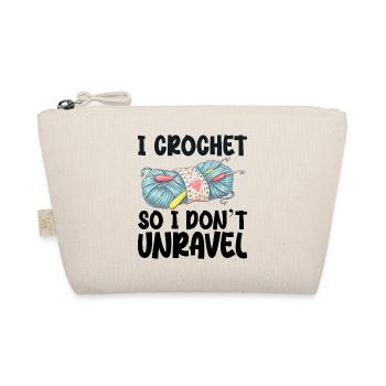 I Crochet So I Don't Unravel - Organic Pouch - nature - Front