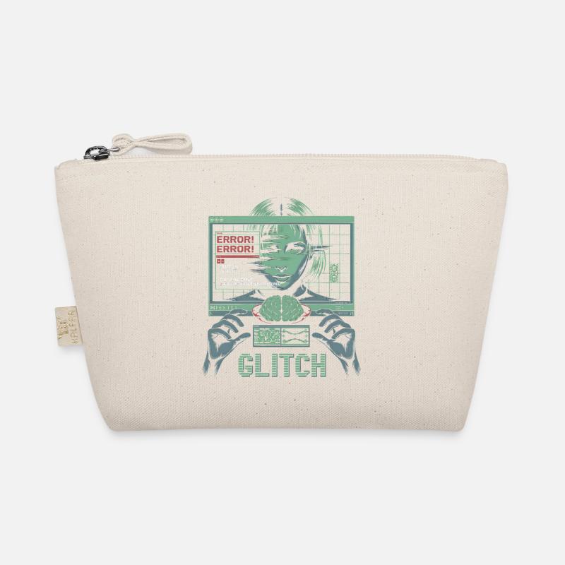 Error Glitch - Futuristisches Grafik T-Shirt Bio-Täschchen