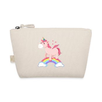 Einhorn Regenbogen - Bio-Täschchen - Natur - Vorne