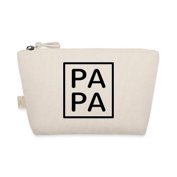Papa Vater Familie Familienlook Geschenkidee - Bio-Täschchen - Natur - Vorne