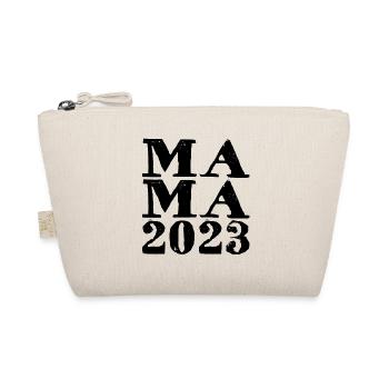 Mama 2023, Mutter werden, Eltern, Schwangerschaft - Bio-Täschchen - Natur - Vorne