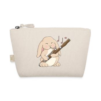 Cute Kawaii Bassoon Player Rabbit - Organic Pouch - nature - Front