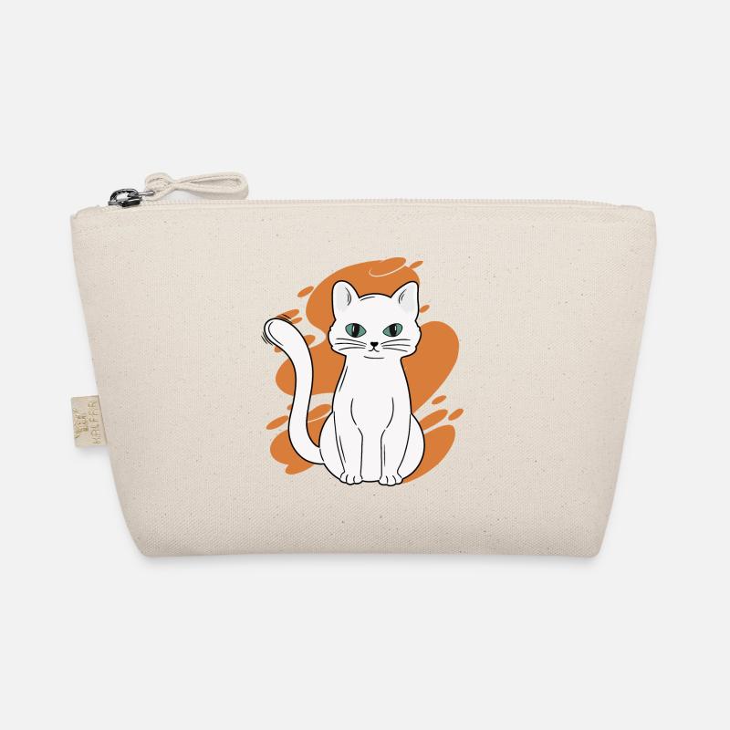 Blanc Main Coon Cat Cat Outfit pour Trousse biologique