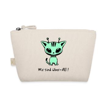 Alien cat - funny design for cat fans - Organic Pouch - nature - Front