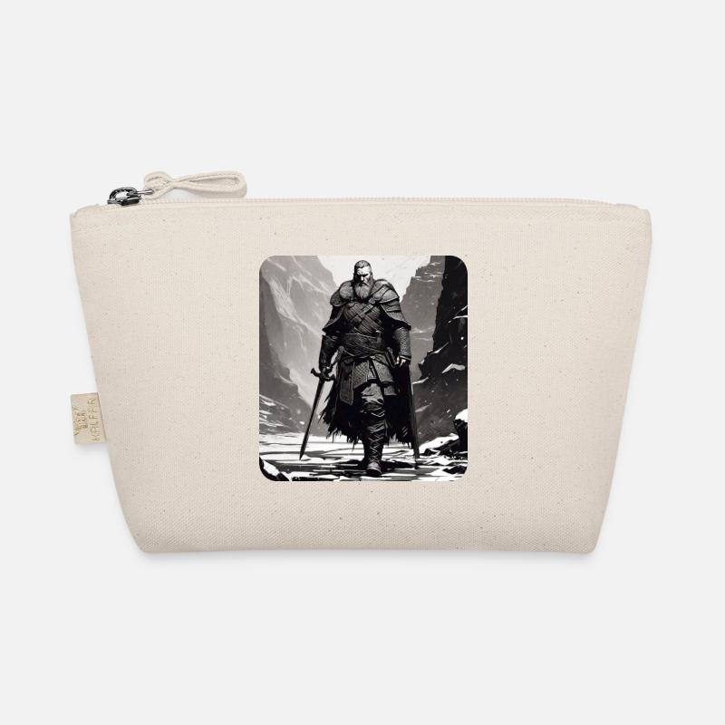 Stolzer Wikinger Krieger Germane mit Schwert Bio-Täschchen