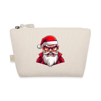 Lustiger wütender Weihnachtsmann - Bio-Täschchen - Natur - Vorne