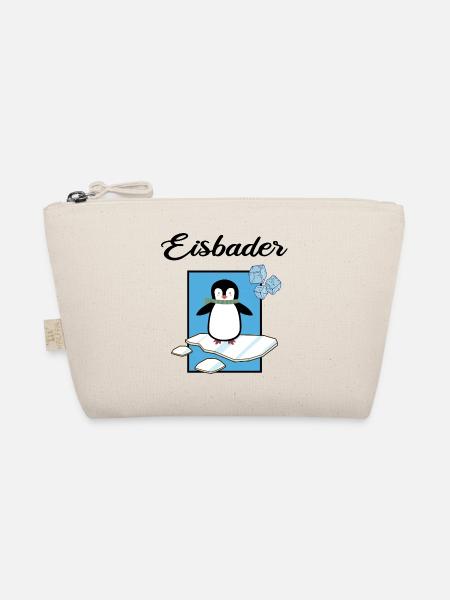 Eisbader Winterbaden Eisloch Kältetherapie Eisbad - Bio-Täschchen - Natur - Vorne