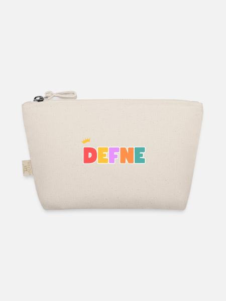Defne! Personalisierbar - Bio-Täschchen - Natur - Vorne