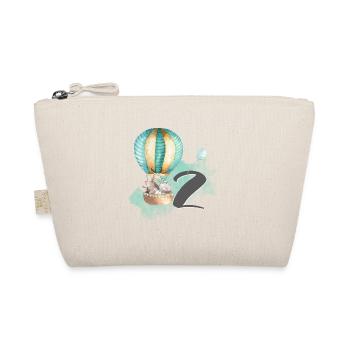 2nd birthday, two, second, hot air balloon - Organic Pouch - nature - Front