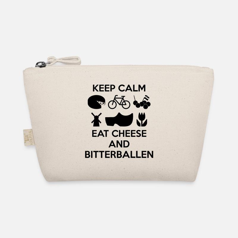 KEEP CALM Eat Cheese and Bitterballen Multi Color Organic Pouch