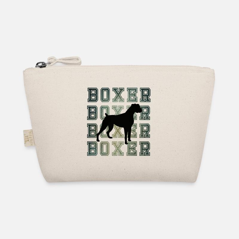 Disko Retro Boxer Hund - Bio-Täschchen - Natur