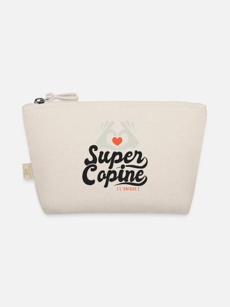 Super copine l unique cadeau copine amie - Trousse biologique - nature - Devant