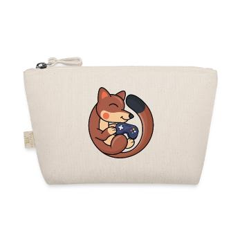 cute ermine,gamer,gaming gift,Sleep Game Repeat - Organic Pouch - nature - Front