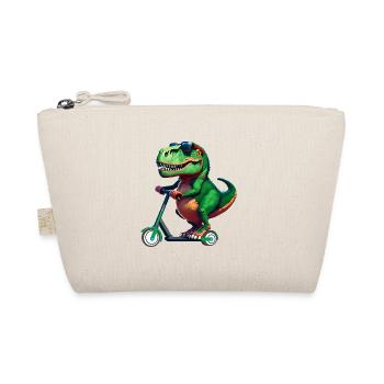 T-Rex Dinosaurier Dino Scooter E-Scooter Stunts - Bio-Täschchen - Natur - Vorne