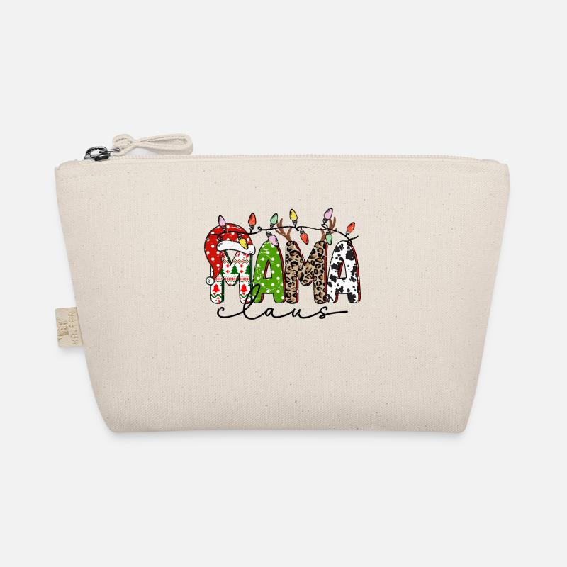 Weihnachten Mama, Mama Claus - Bio-Täschchen - Natur