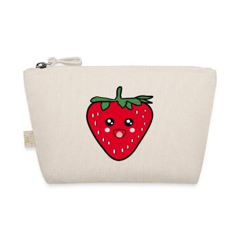 Cadeau Kawaii pour design alimentaire à la fraise - Trousse biologique - nature - Devant