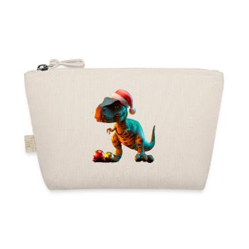 Xmas Trex Dino Weihnachten T-Rex - Bio-Täschchen - Natur - Vorne