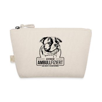AMBULLFIZIERT American Bulldog Hunde Wilsigns - Bio-Täschchen - Natur - Vorne