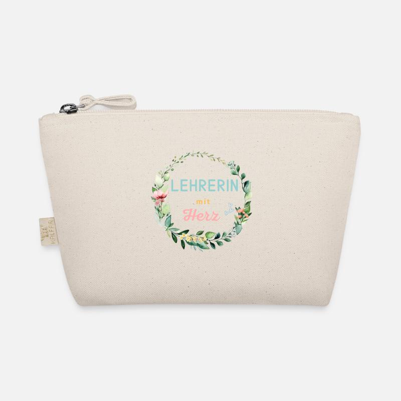 Lehrerin mit Herz - personalisierbar Bio-Täschchen