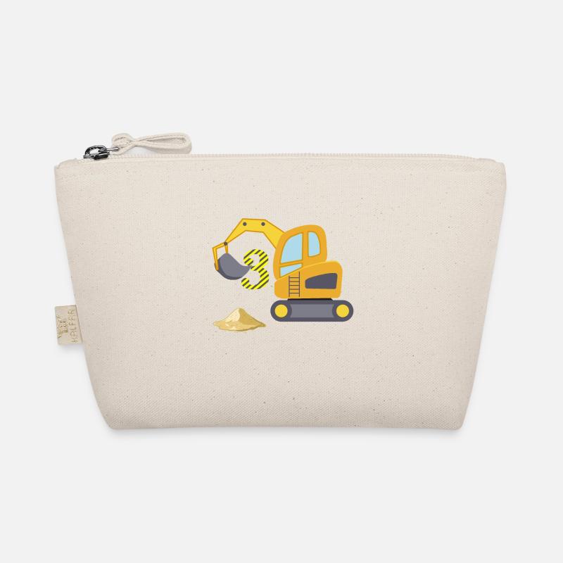 Third birthday excavator Organic Pouch