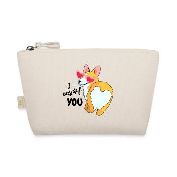 Happy Corgi Dog je t’aime - Trousse biologique - nature - Devant
