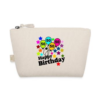 50.Geburtstag , 50 Jahre , Happy Birthday (25) - Bio-Täschchen - Natur - Vorne