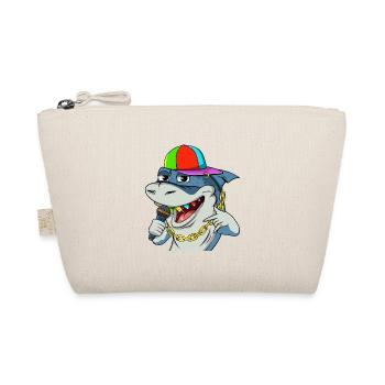 Cool Rapper Shark with Microphone #13 Cool Sharks - Organic Pouch - nature - Front
