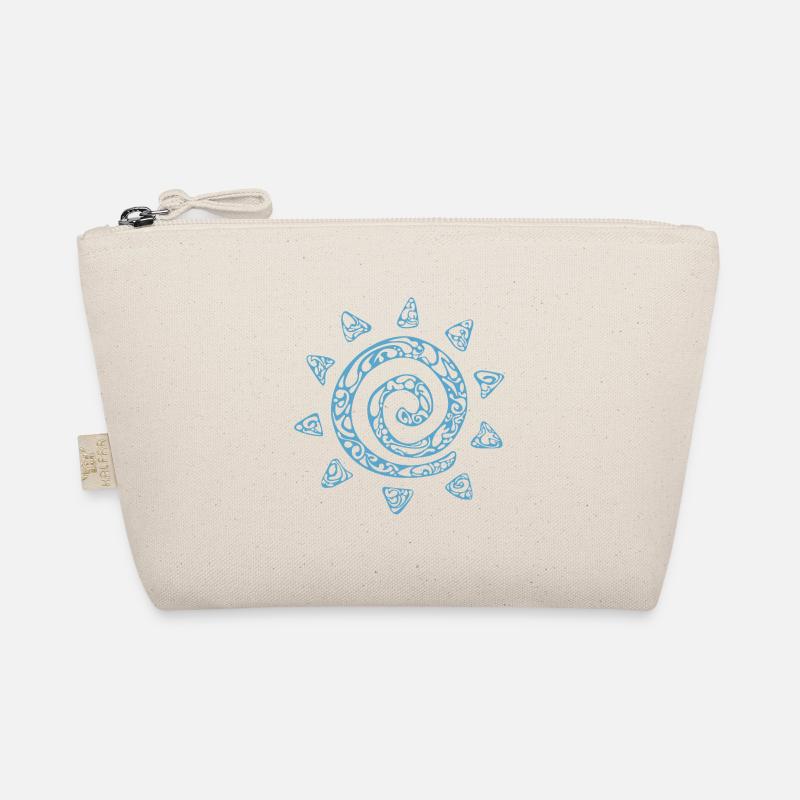 Blue sun drawing Organic Pouch