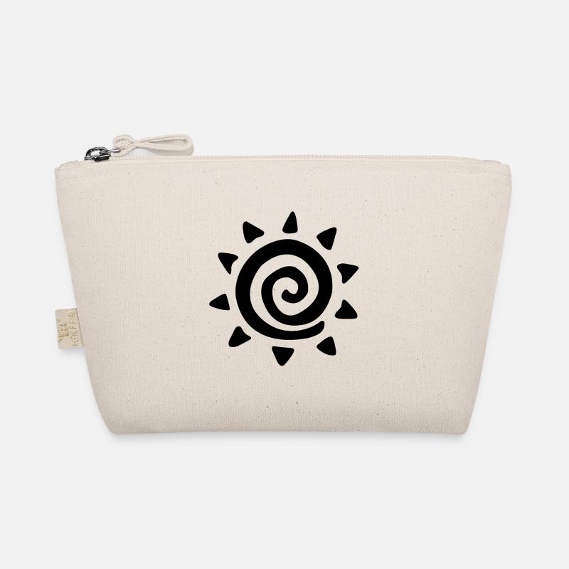 Simple sun drawing, mantra symbol Organic Pouch