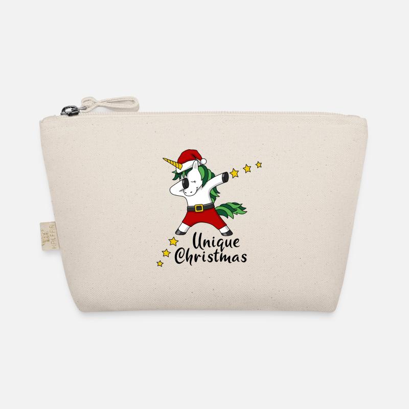 Unique Christmas Einhorn dabing Weihnachtsmann Bio-Täschchen