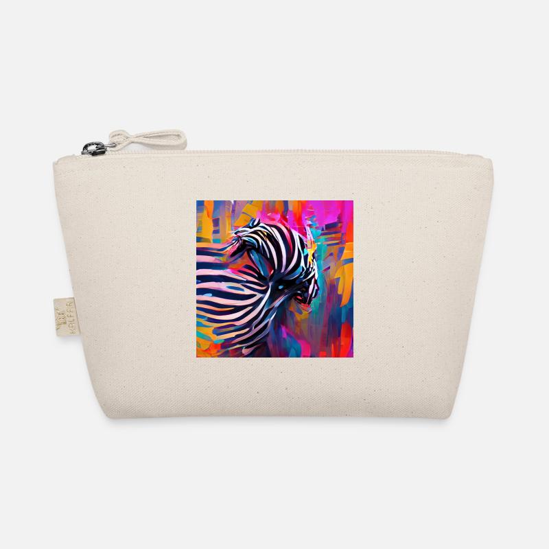 Abstract Rushing Zebra Organic Pouch