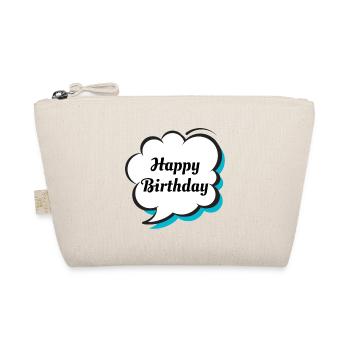 HAPPY BIRTHDAY. HAPPY BIRTHDAY. ANNIVERSARY. - Organic Pouch - nature - Front
