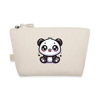Kawaii Cute Panda - Organic Pouch - nature - Front