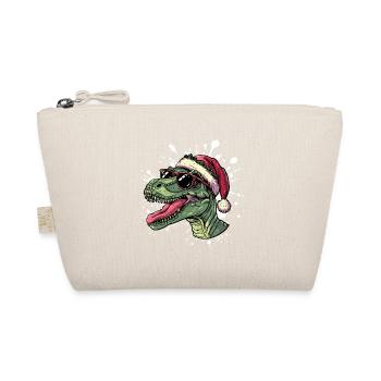 Dinosaur brontosaurus Christmas Funny - Organic Pouch - nature - Front