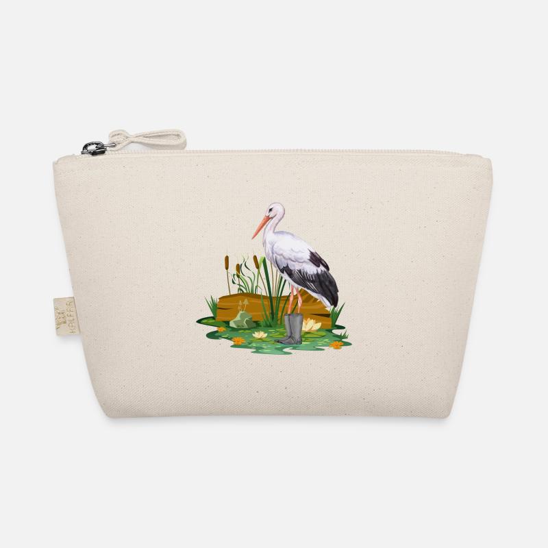 Stork in rubber boots Organic Pouch