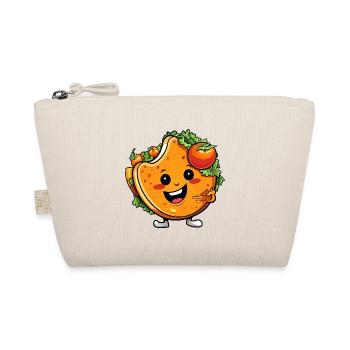 Cute Kawaii Taco Wrap Design with Salad and - Organic Pouch - nature - Front