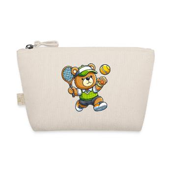 Ours en tant que joueur de tennis - service de style comique - Trousse biologique - nature - Devant