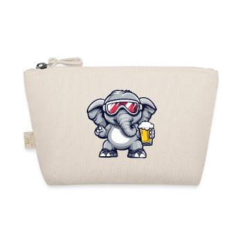 Elefant Apres Ski Bier - Bio-Täschchen - Natur - Vorne