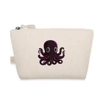 Happy Pink Octopus - Organic Pouch - nature - Front