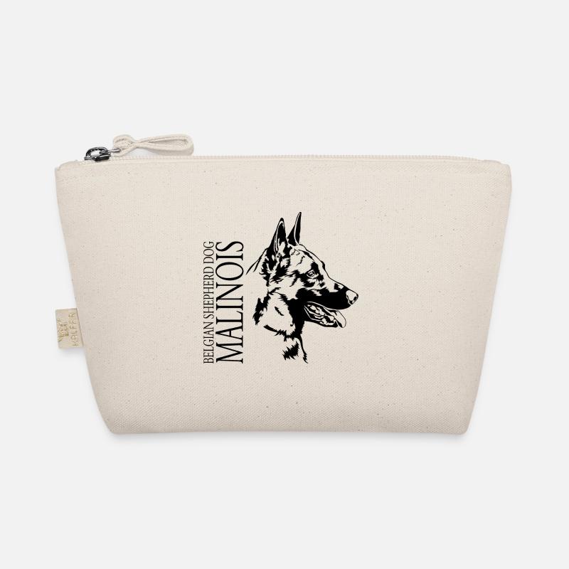 Belgian Shepherd Dog Malinois Portrait Wilsigns - Bio-Täschchen - Natur