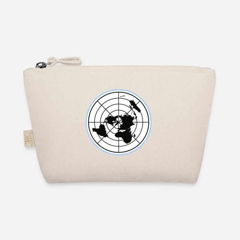 Flache Erde | Flat Earth Map | Farben änderbar Bio-Täschchen