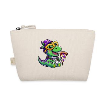 Mardi Gras T-Rex, Dinosaur Carnival, Colorful - Organic Pouch - nature - Front