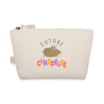 Future chasseuse annonce grossesse bebe fille - Trousse biologique - nature - Devant