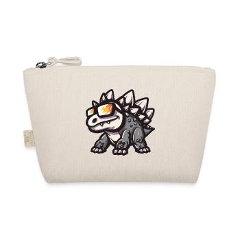 Dinosaur stegosaurus Cool Comic - Organic Pouch - nature - Front
