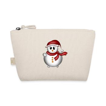 Schneemann - Bio-Täschchen - Natur - Vorne