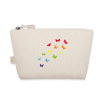 Butterfly Rainbow LGBT LGBTQ lesbian pride - Organic Pouch - nature - Front