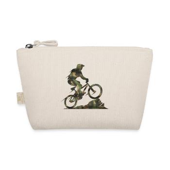 Cyclist heartbeat cycling bmx bike sport mountain - Organic Pouch - nature - Front