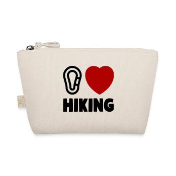 I love hiking Wandern Herz Liebe Wanderer - Bio-Täschchen - Natur - Vorne